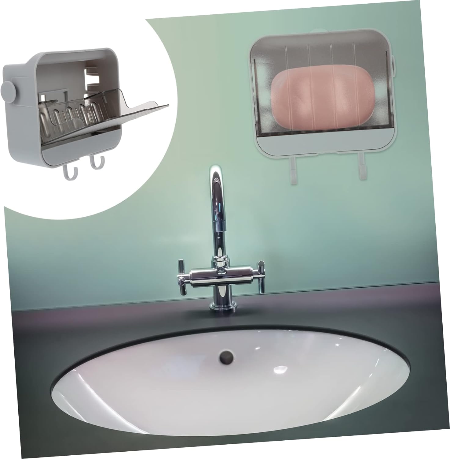 MAGICLULU Waterproof Wall-Mounted Soap Dish Holder