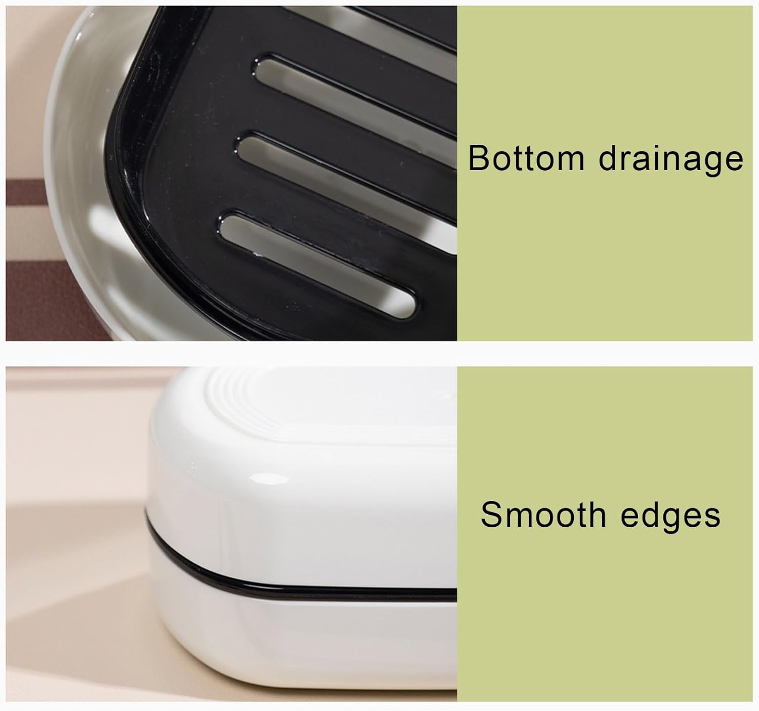Loyliawa Soap Dishes with Lid and Draining Rack