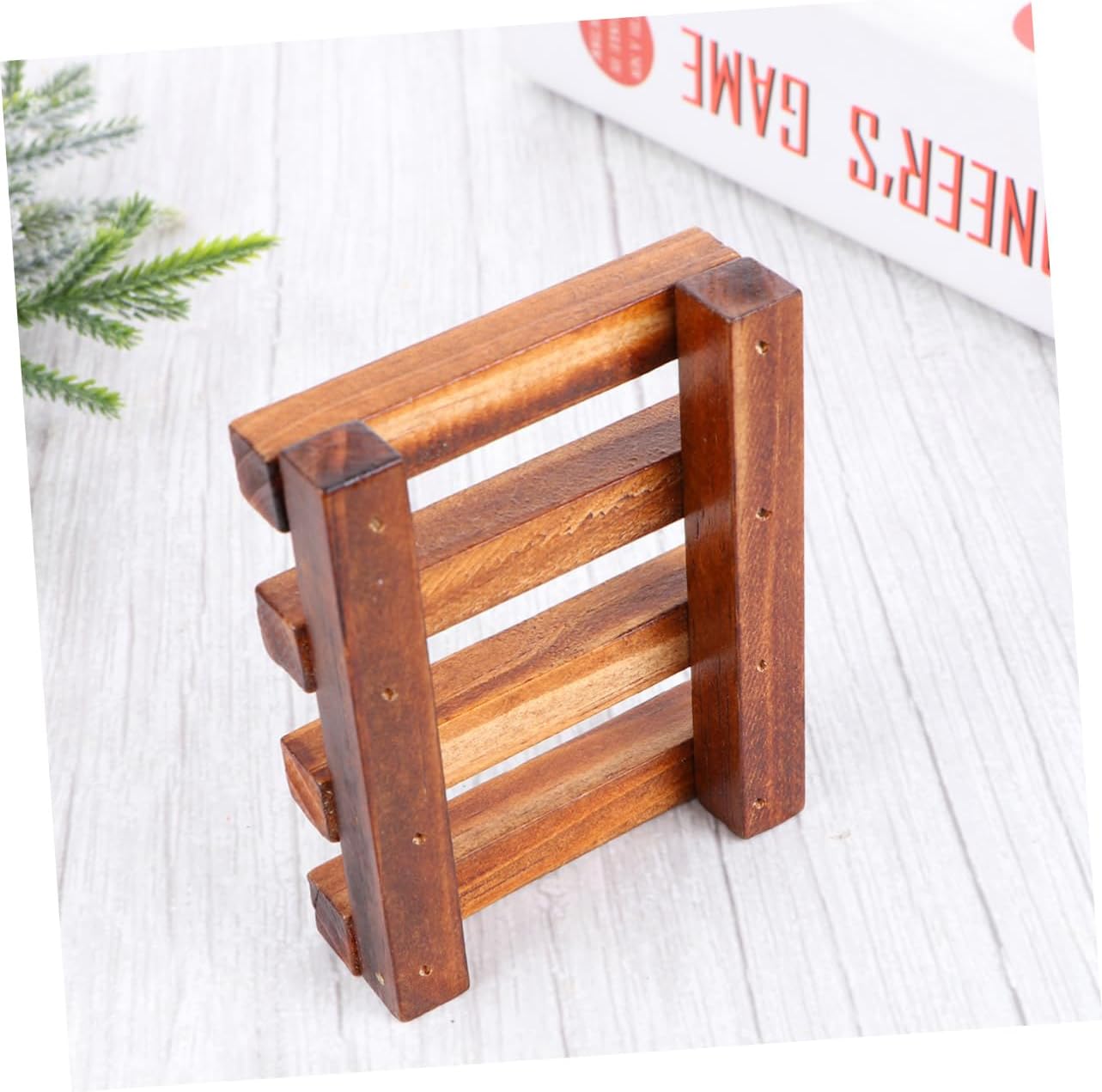 PAMINGONO Creative Retro Wooden Soap Holder