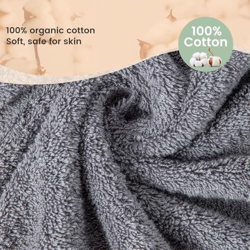 SEMAXE Grey 6-Piece Towel Set - 100 Organic Cotton