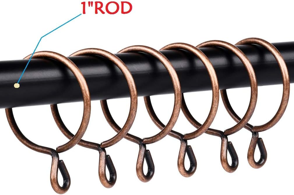 Curtain Rings with Eyelet - Set of 28 Coffee