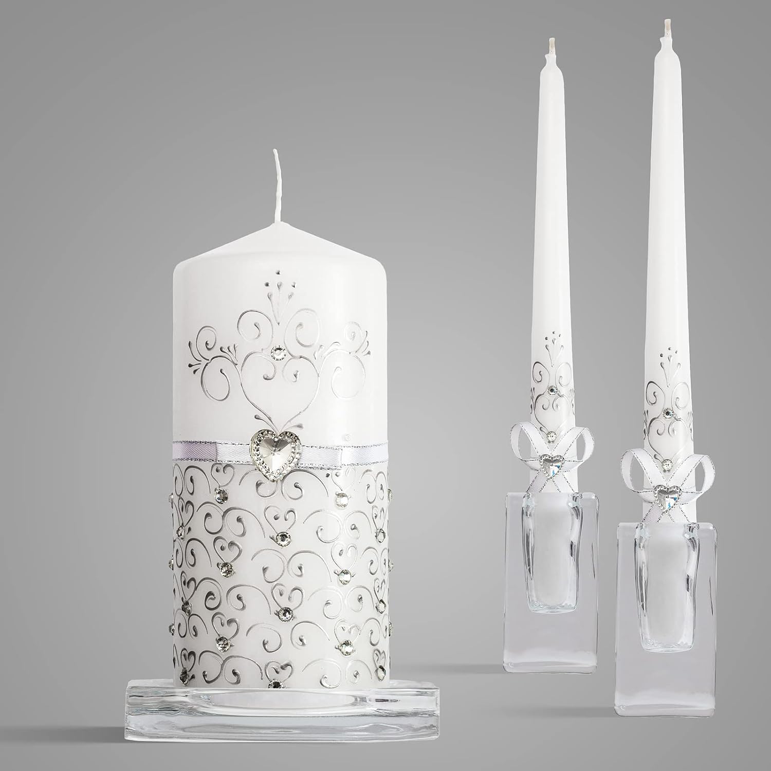 VABA Unity Candles 3 Pcs Wedding Ceremony Set