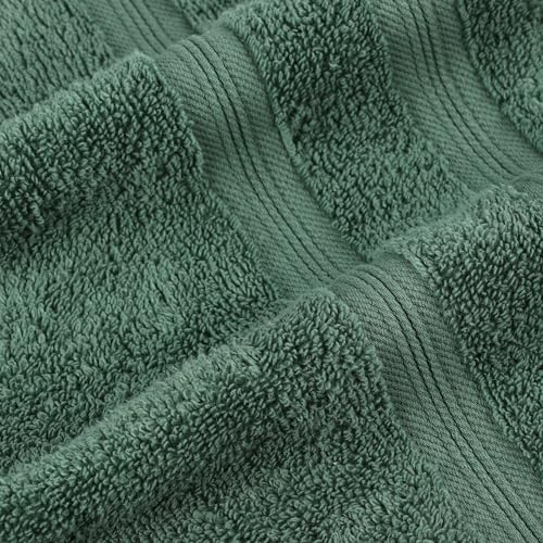 Superior 6-Piece Cotton Towel Set Forest Green 1