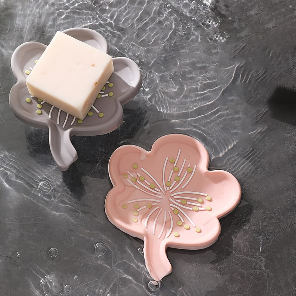 Soft Silicone Flower Soap Holder for Bathroom