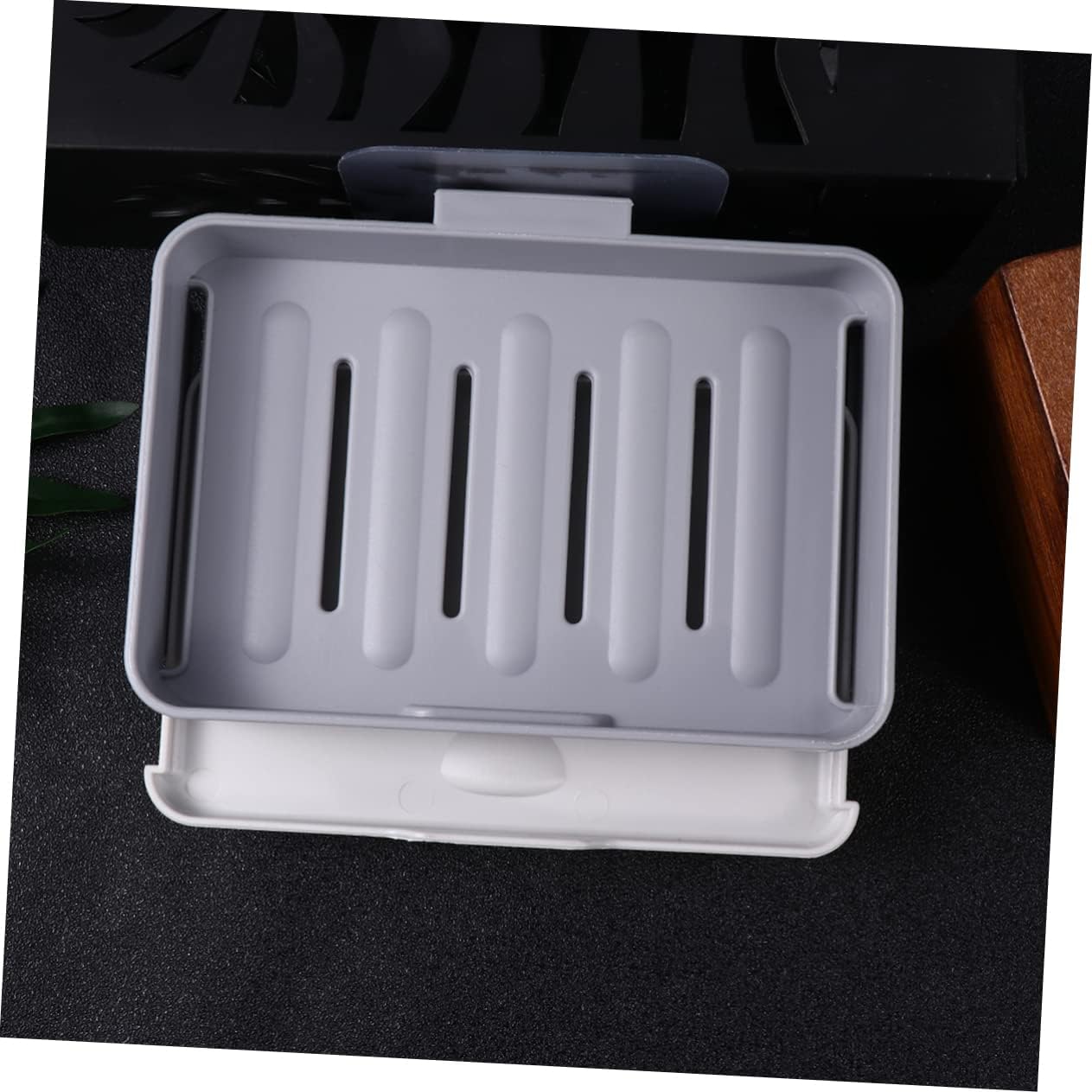 Wall-Mounted Soap Dish Draining Holder for Bathroom Kitchen