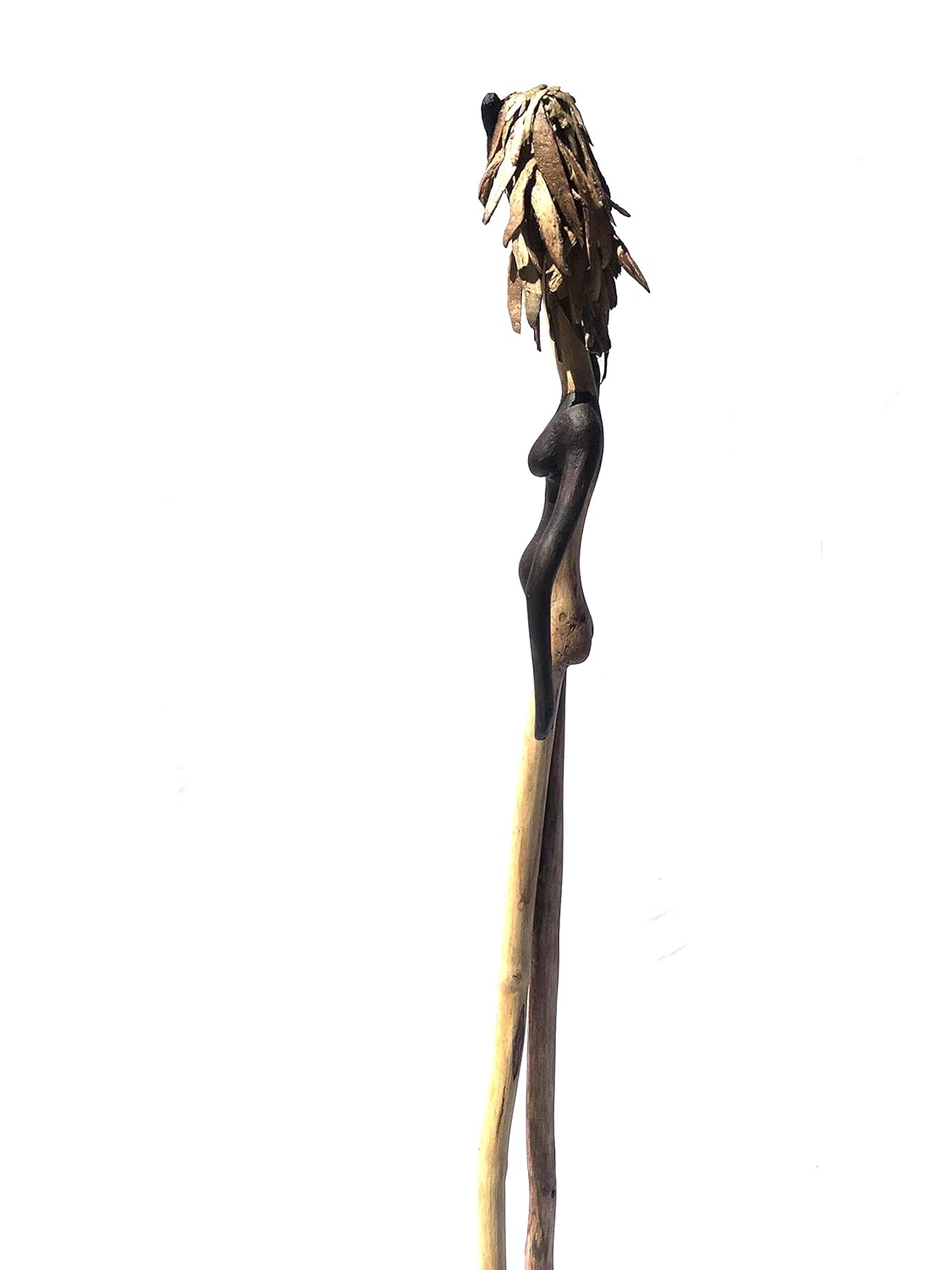 Handmade 3 Feet Tall Driftwood Girl Sculpture