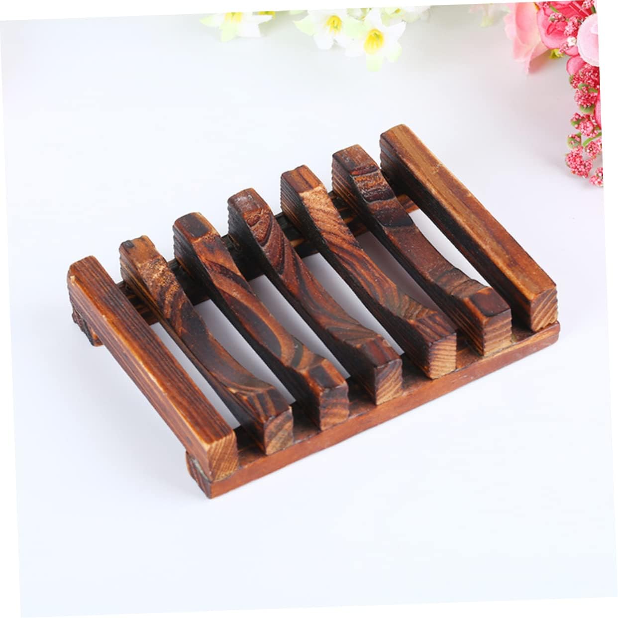 Stylish Wooden Soap Holder for Bathroom and Kitchen