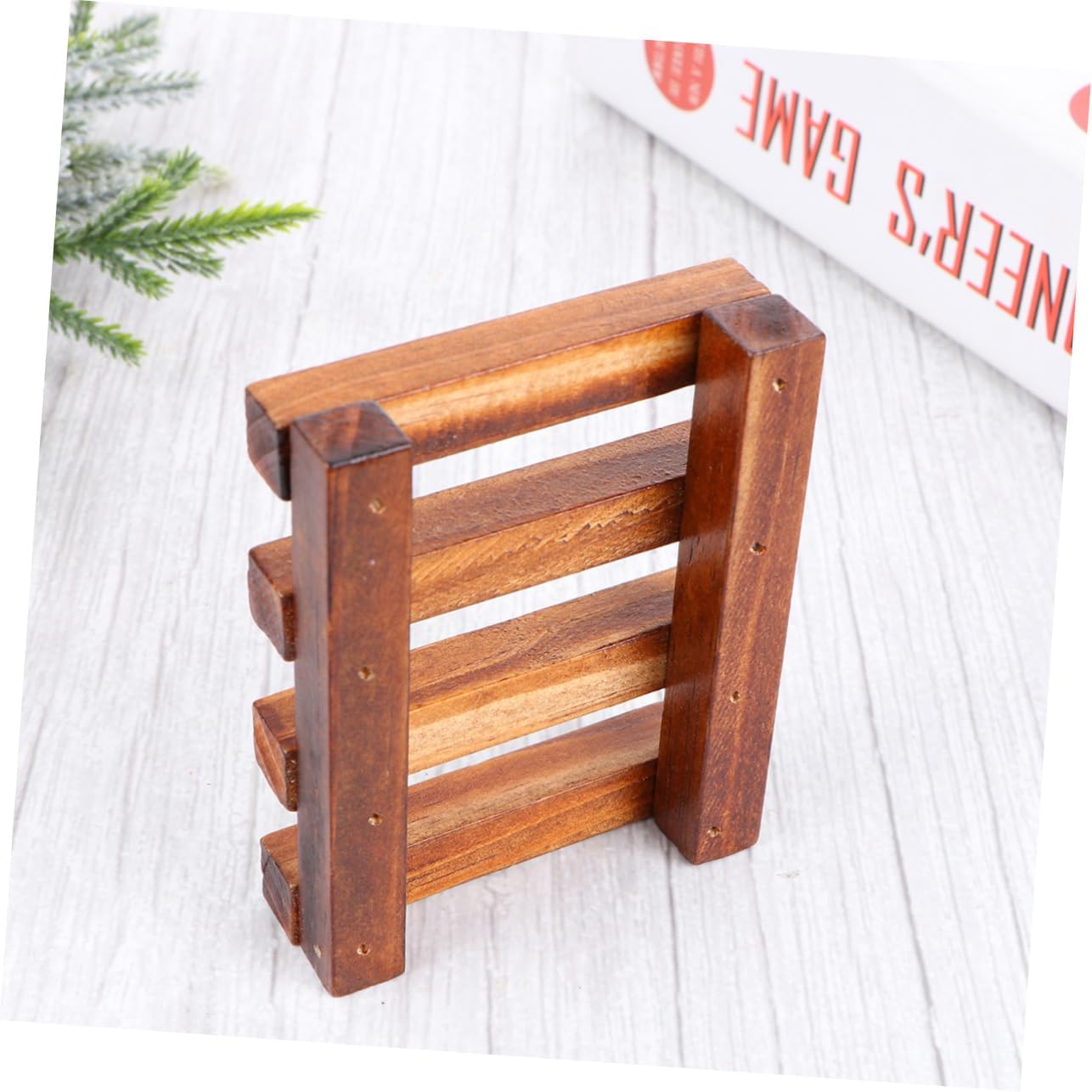 Luxshiny Wooden Soap Holder Retro Style Cleaning Storage Box