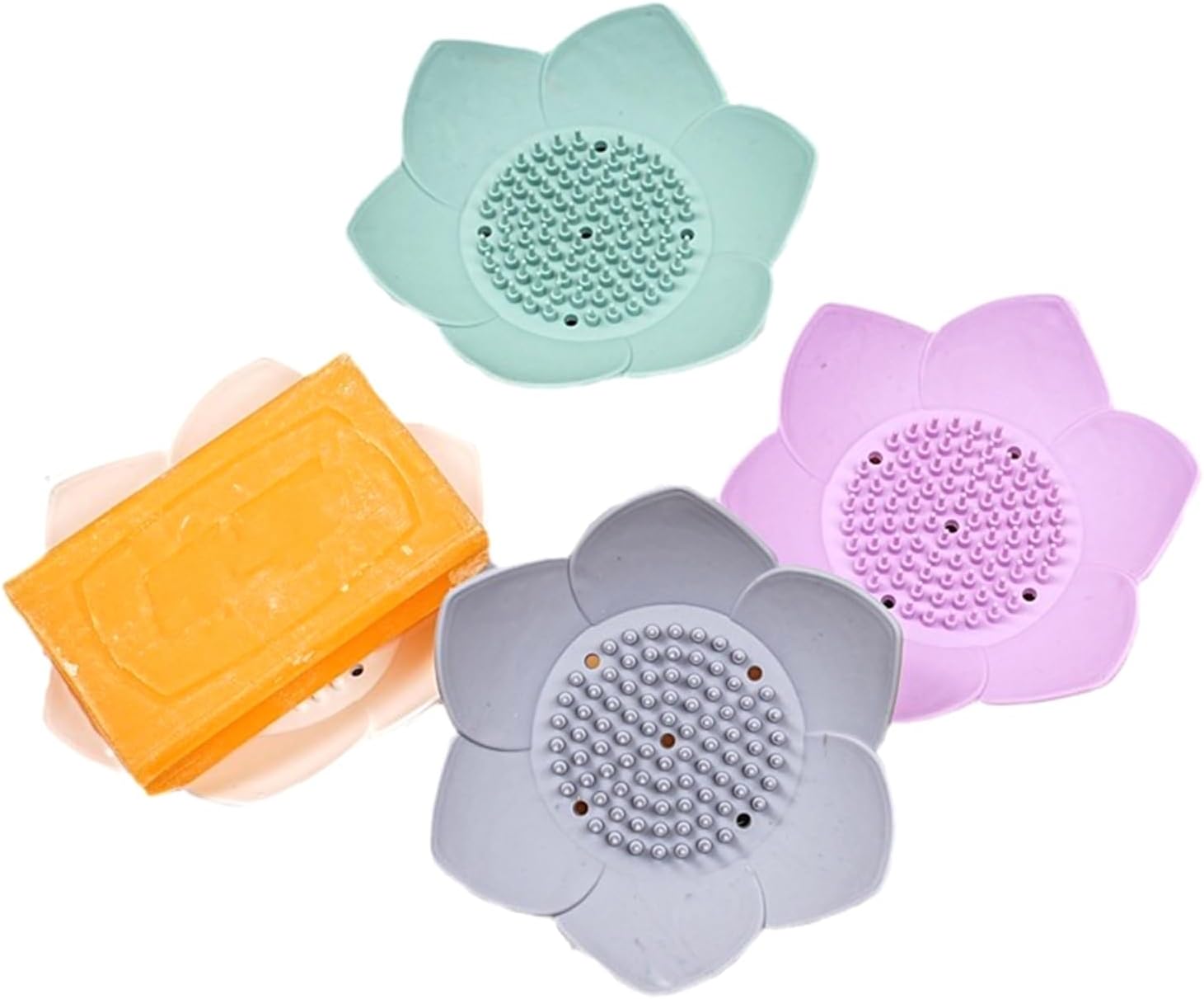 QUARK Lotus Shape Silicone Soap Holder