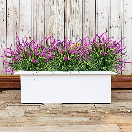 Dycica SLanC Artificial Lavender Plants UV Resistant Outdoor Indoor Bushes