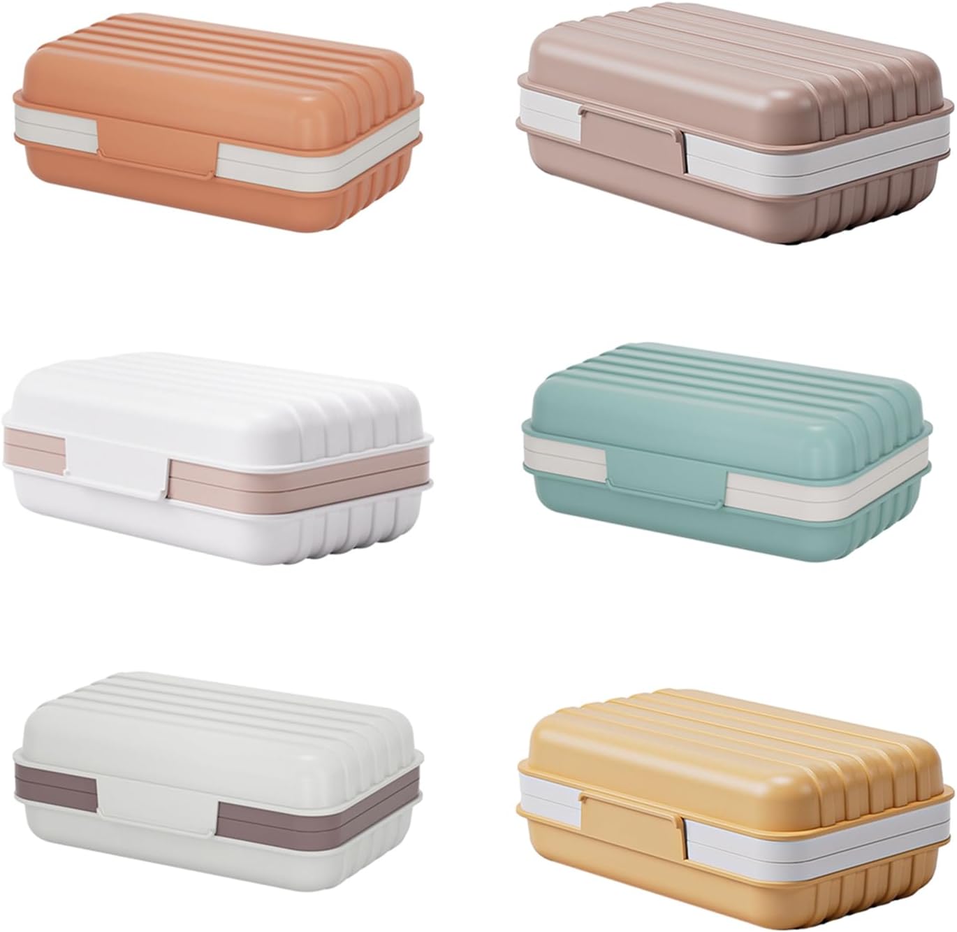 REElua Bathroom Soap Dish with Leak-Proof Lid