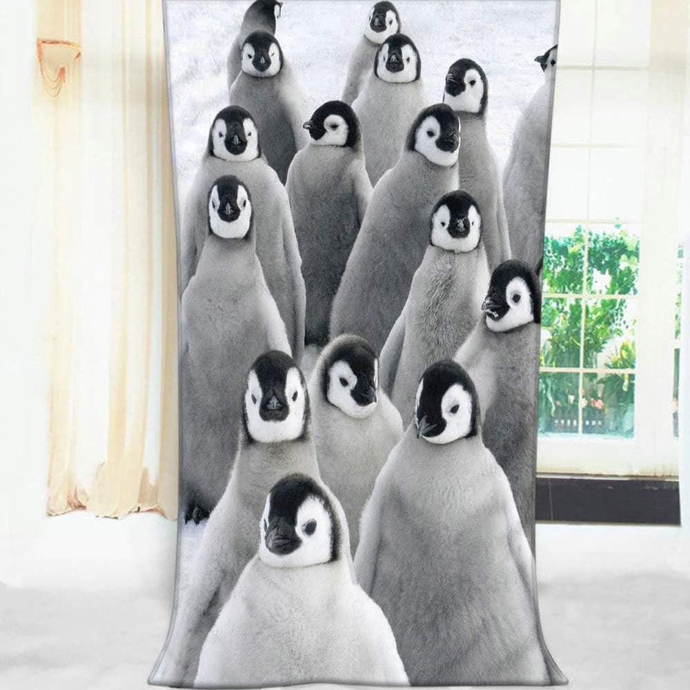 Moslion Soft Bath Towels Penguins 64x32 Inches