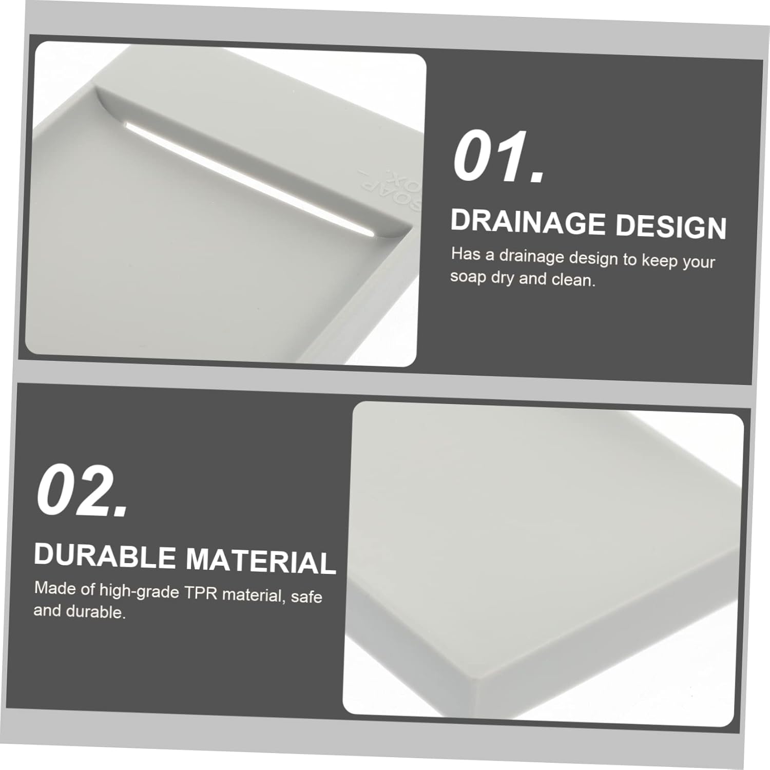 Alipis Self-Draining Soap Dish for Countertop