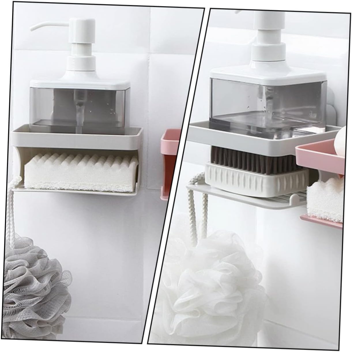 IMIKEYA Double Layer Soap Rack for Bathroom and Kitchen