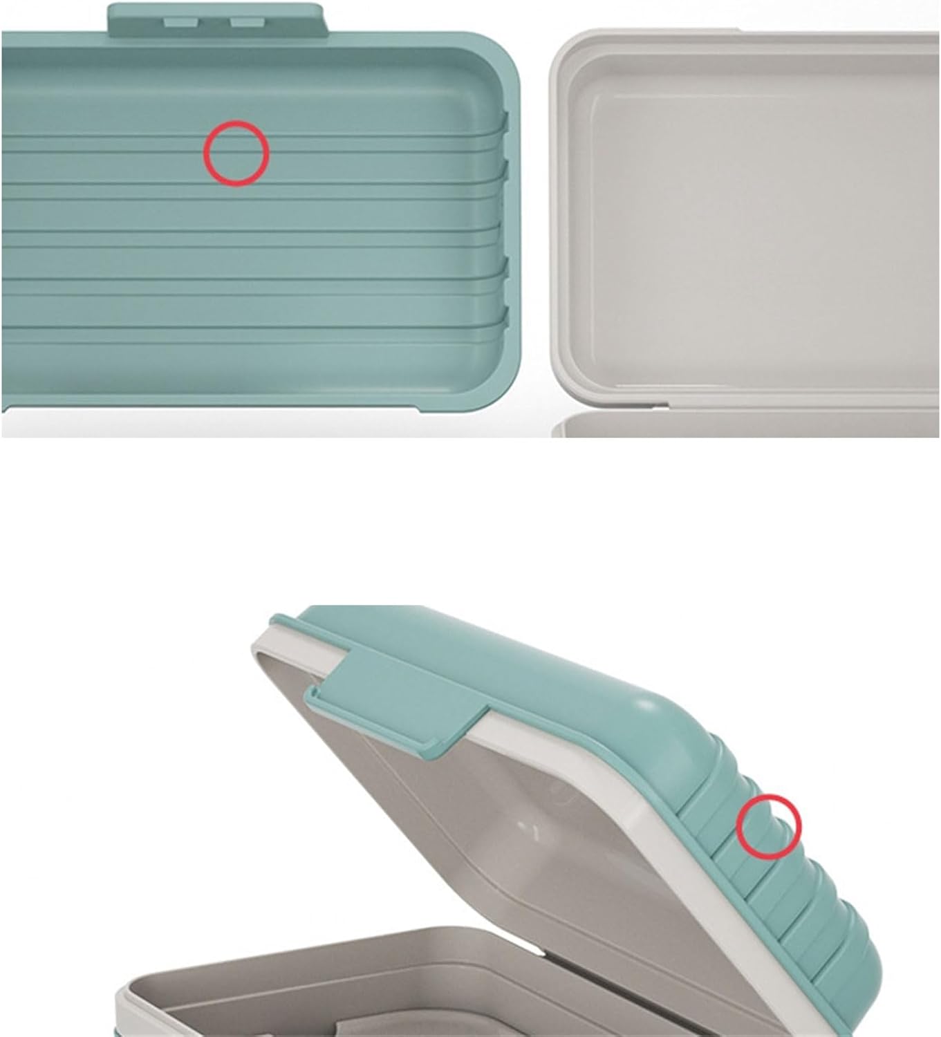 REElua Bathroom Soap Dish with Leak-Proof Lid