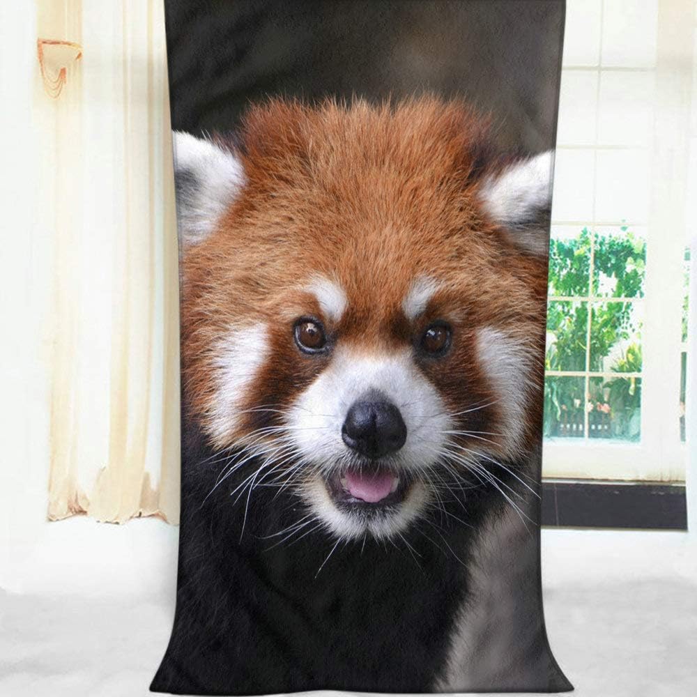 Moslion Soft Bath Towel Red Panda Design Large 64x32 Inches