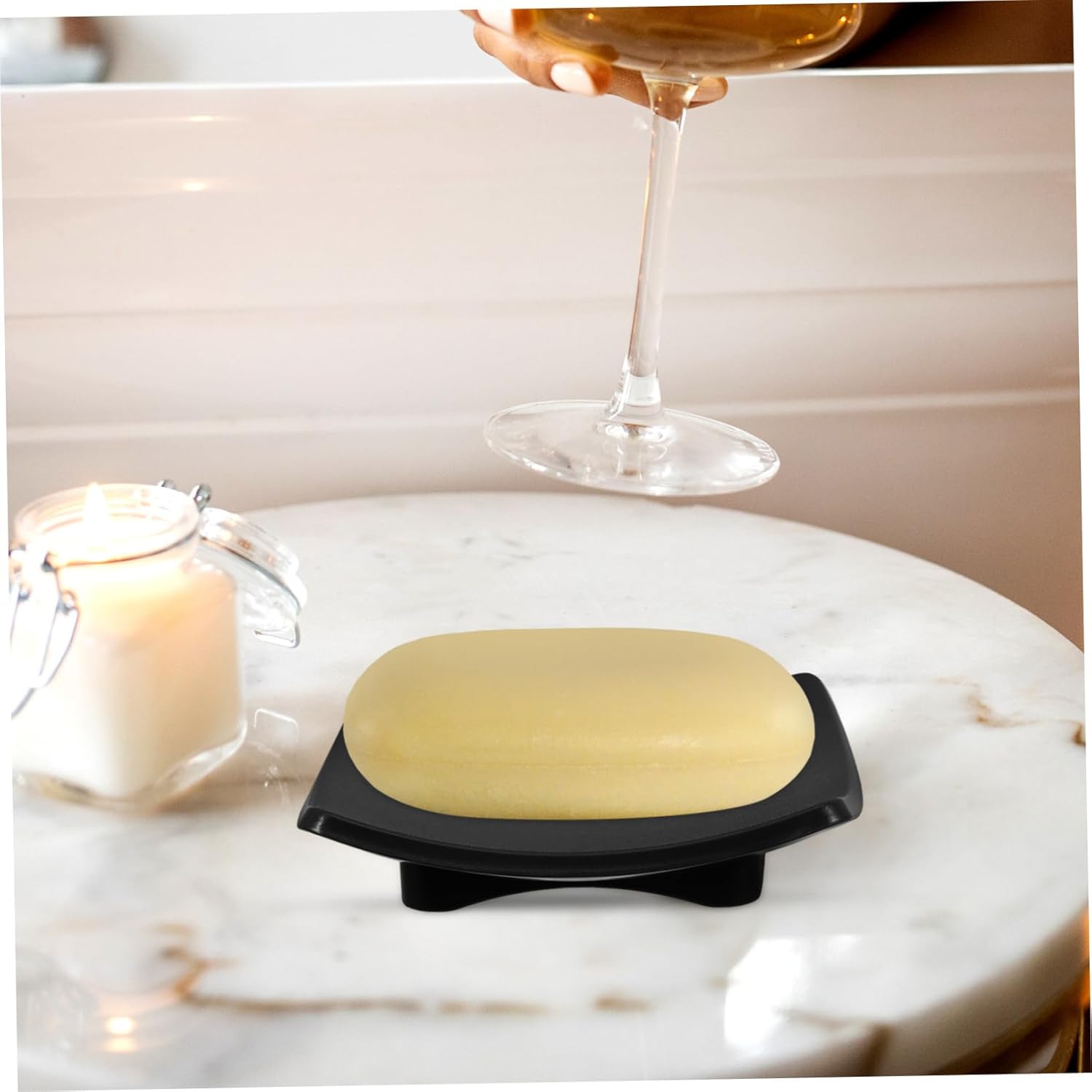 PRETYZOOM Elegant Soap Holder for Bathroom and Kitchen