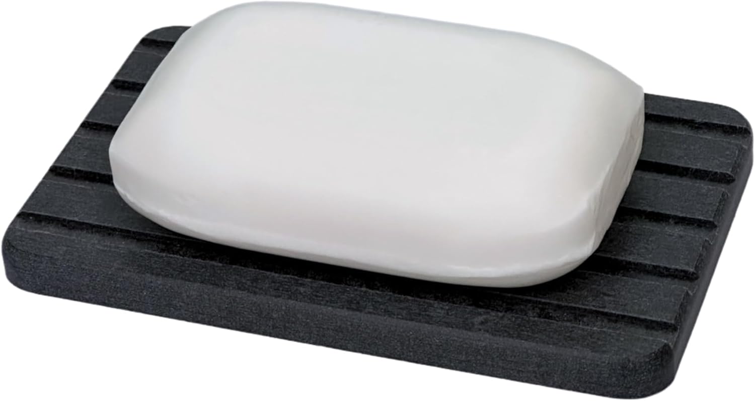 EXCHUES Diatomite Soap Dish with Silicone Feet Gray 1