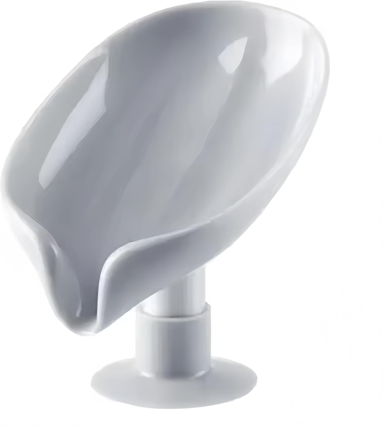 Shunkyang Leaf-Shaped Self Draining Soap Dish Holder Grey 1 Pcs