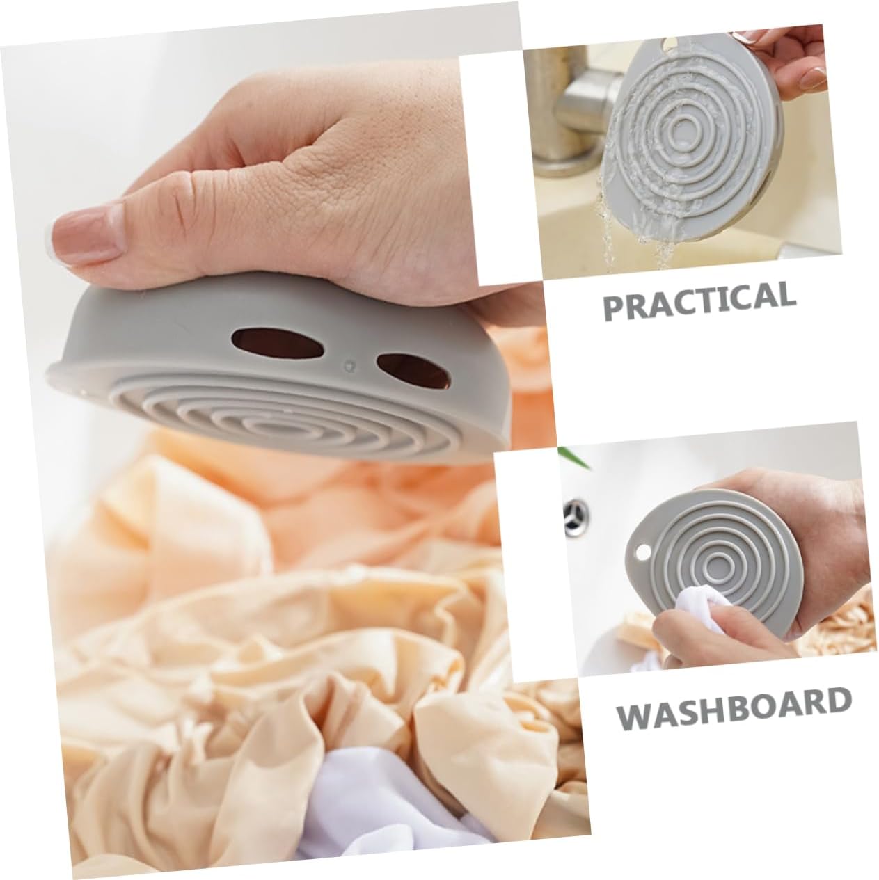 ABOOFAN Portable Bathroom Soap Holder with Washboard