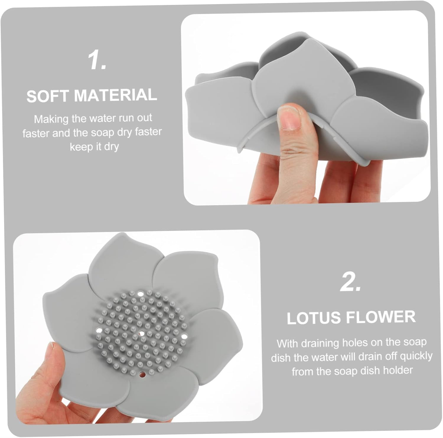 Healifty Flower Shaped Soap Holder 2Pcs