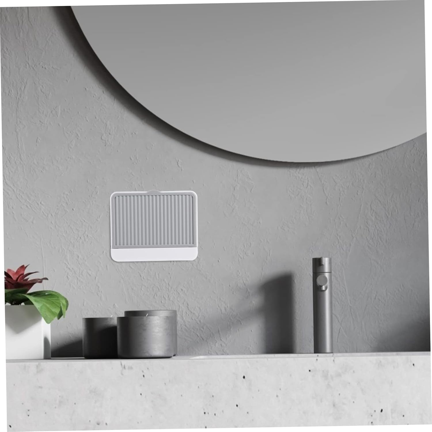 Ciieeo Wall-Mounted Soap Dish Grey 1