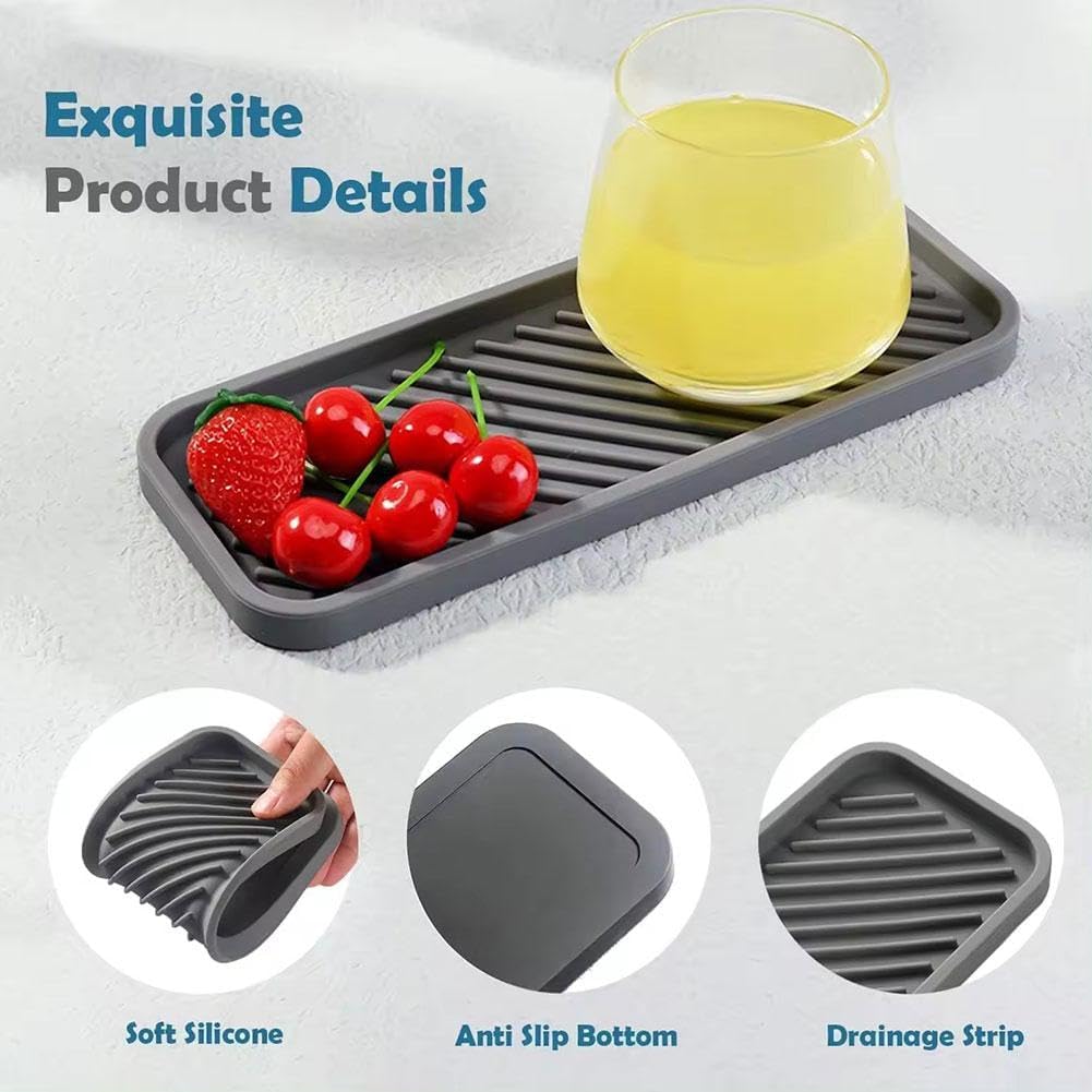 Silicone Organizer Tray for Kitchen Sink and Bathroom