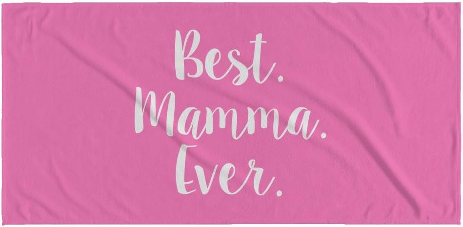 Large Microfiber Beach Towel with Italy Best Mamma Ever Design