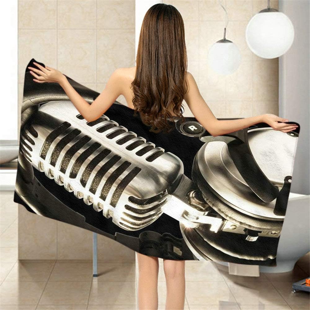 Moslion Comfy Bath Towels with Music Note Design