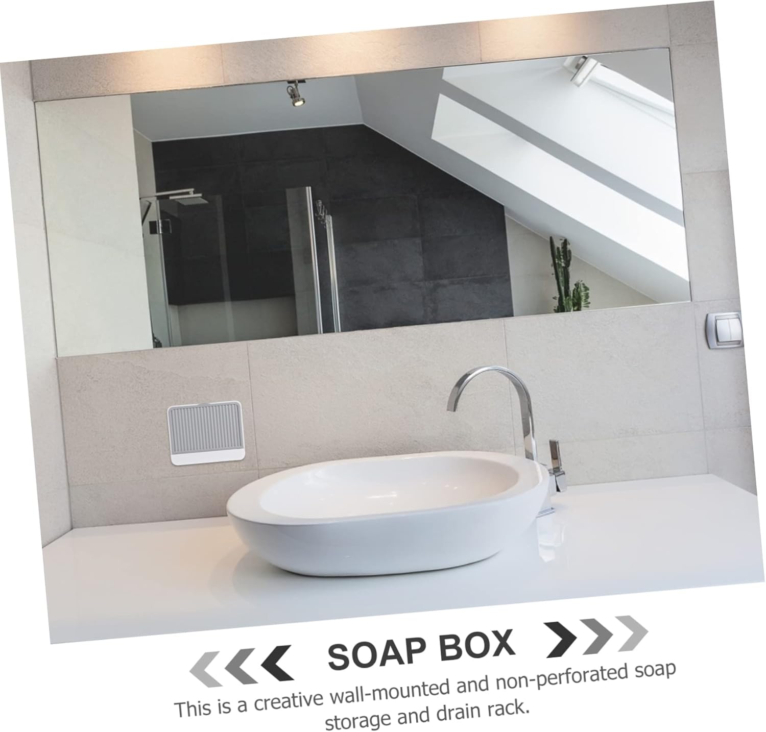 Luxshiny Wall-Mounted Soap Dish Grey
