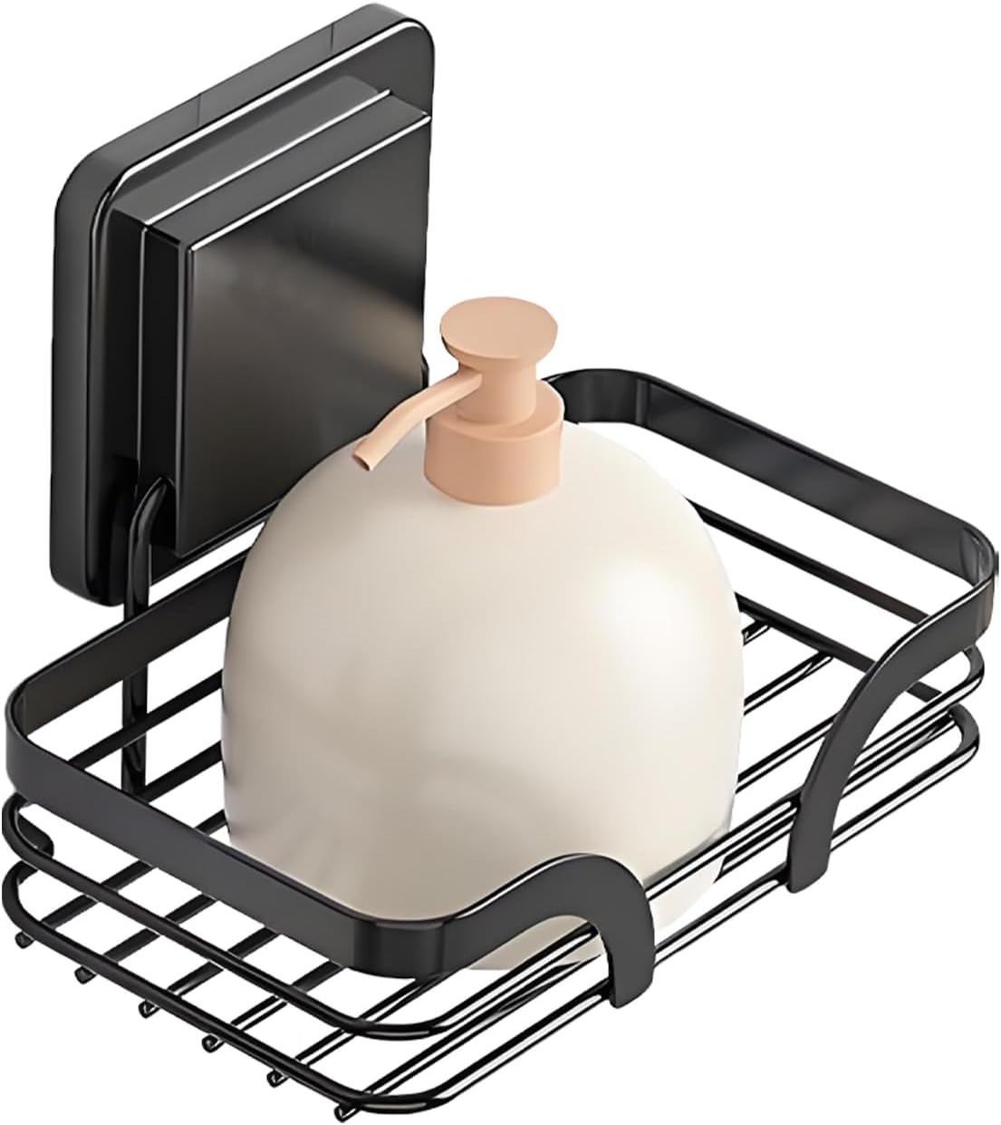 Suction Soap Holder with Hooks - No Drill Wall Mount