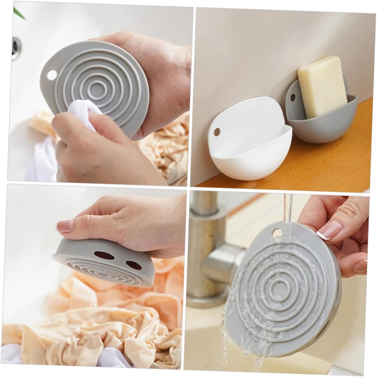 MAGICLULU Portable Soap Holder with Washboard Backing