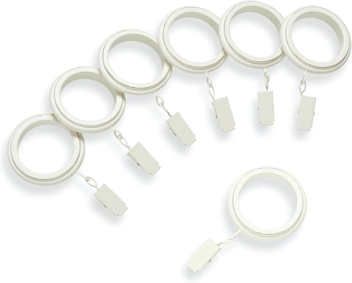 MODE Farmhouse Curtain Clip Rings Set of 14
