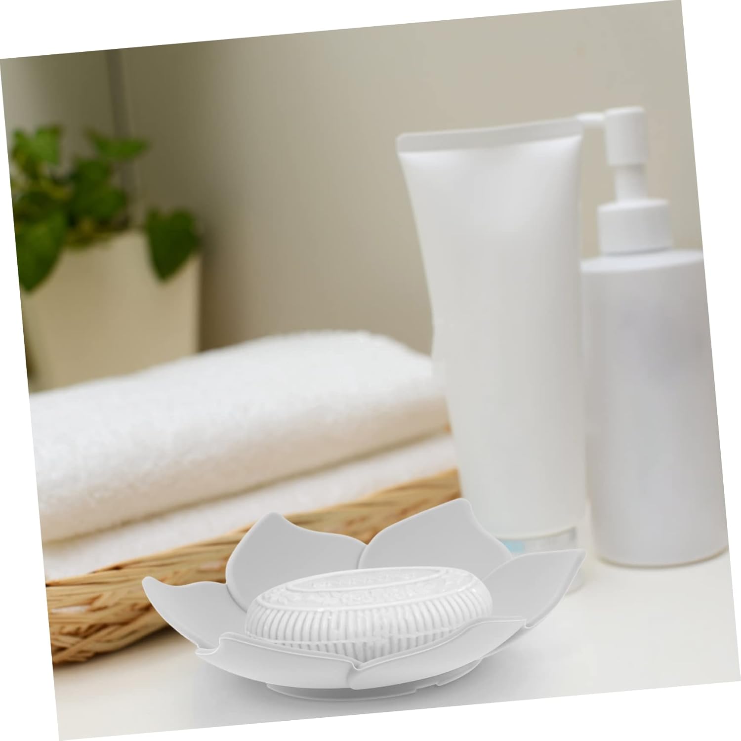 ULTECHNOVO Flower Shape Soap Dish Holder 2Pcs