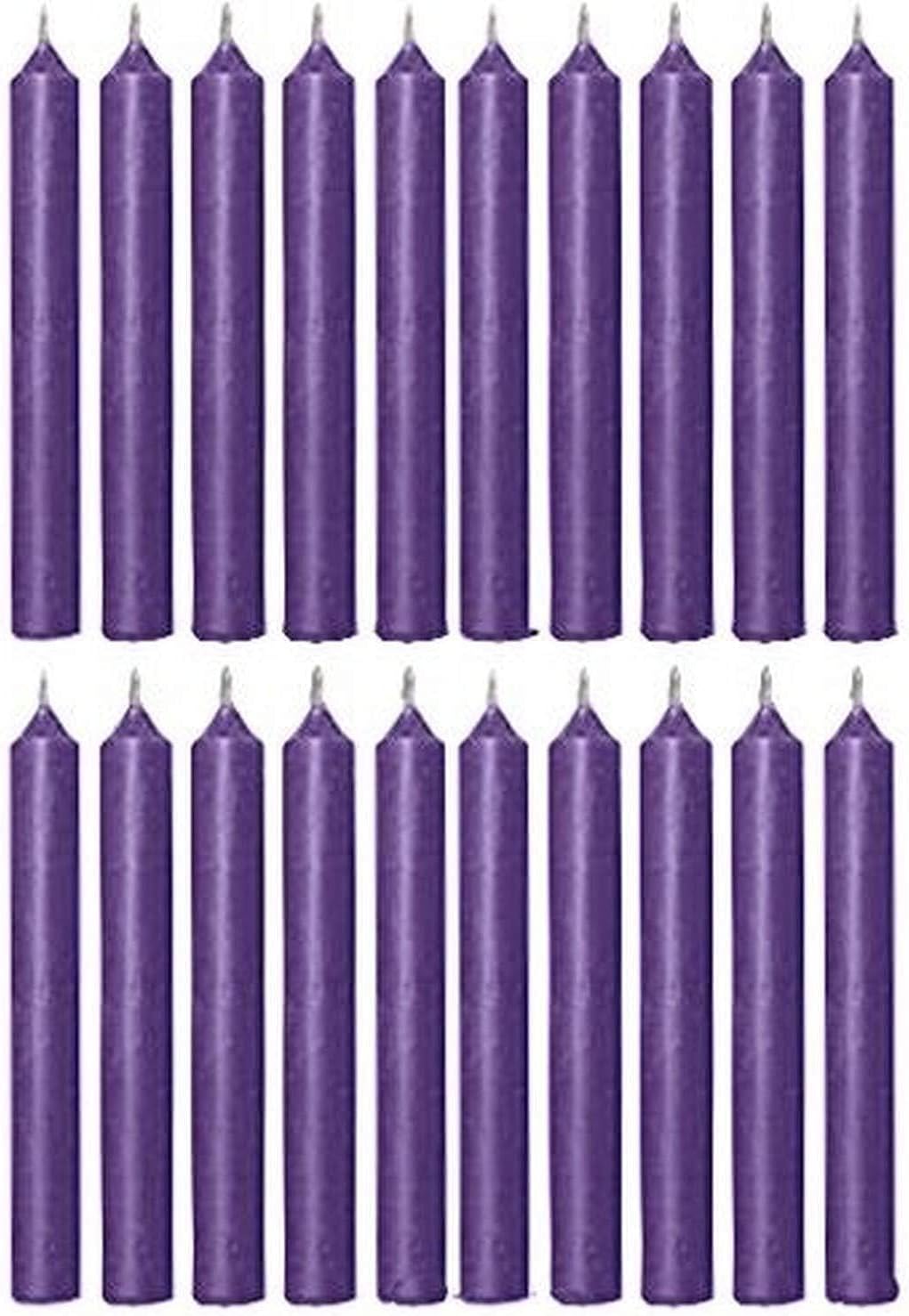 Biedermann Sons Purple Taper Candles 4-Inch 20-Count Box 1