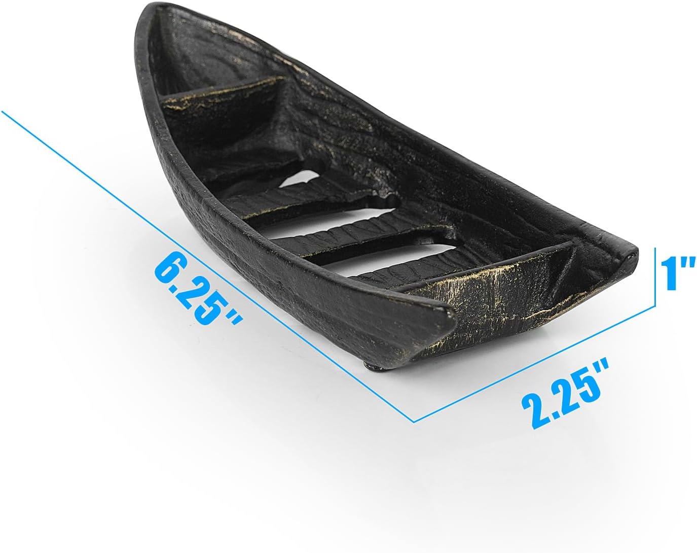 DreamsEden Cast Iron Boat Soap Holder Antique Black