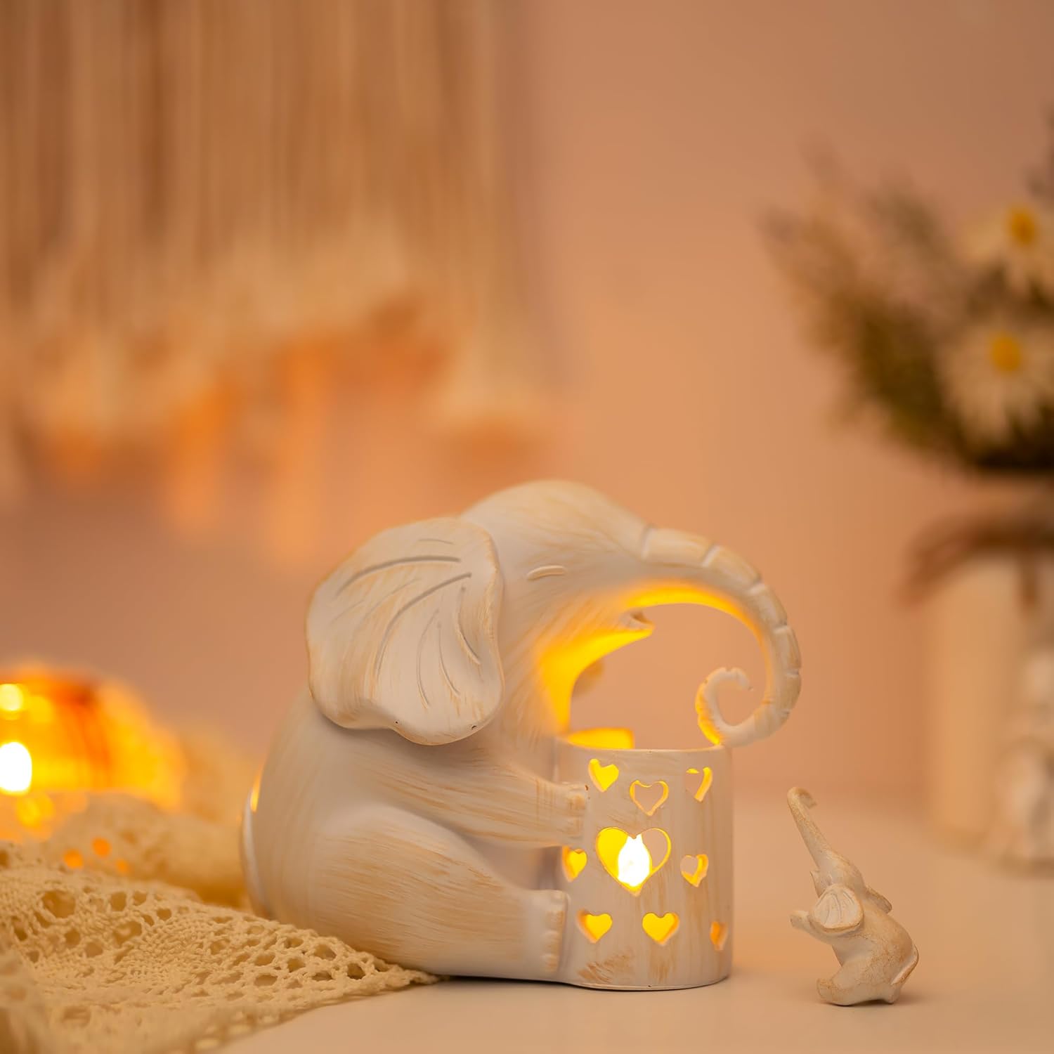 Romadedi Elephant Candle Holder for Mom