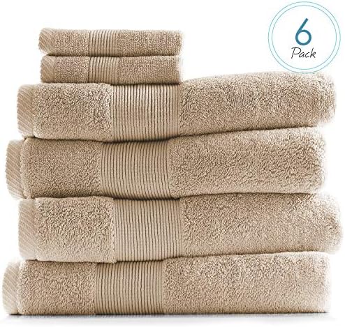 Hearth Harbor Beige Cream Bath Towel Set of 6