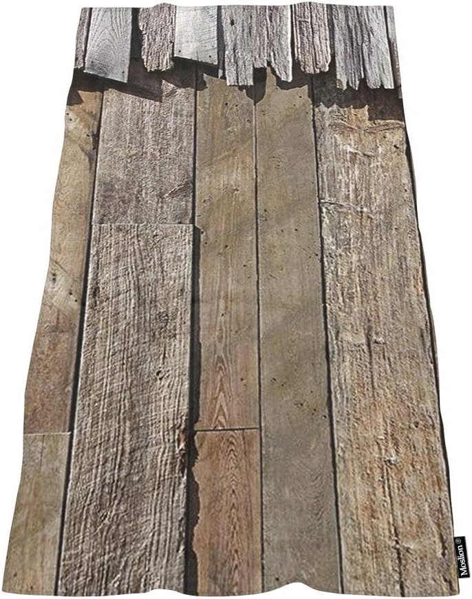 Moslion Rustic Old Barn Wood Bath Towel 64x32 Inches