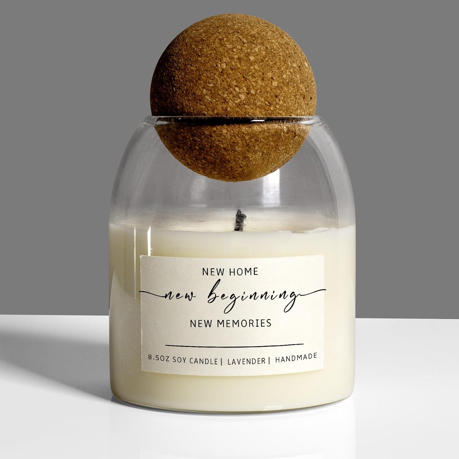 Anforsun House Warming Gift - 60 Hour Soy Candle with Lavender Scent