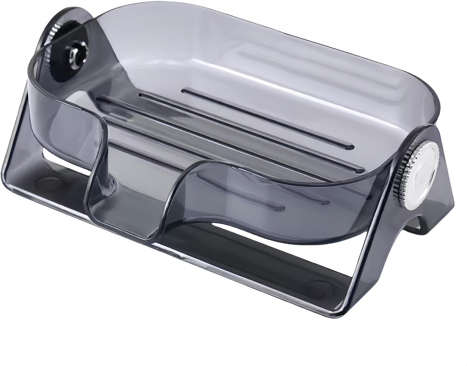 Self-Draining Plastic Soap Dish Holder for Sink and Shower