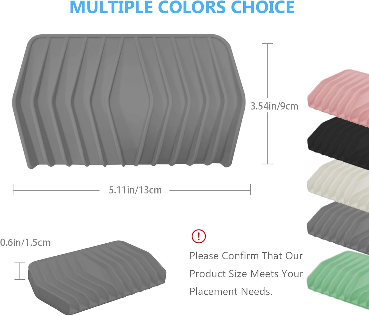 KIACFFH Silicone Soap Dish with Drainage for Kitchen and Shower