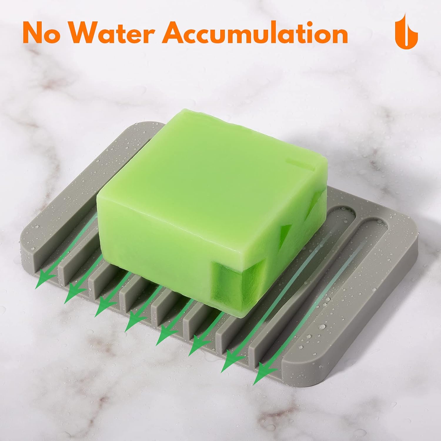 Urbanstrive Flexible Silicone Soap Holder for Bathroom Kitchen