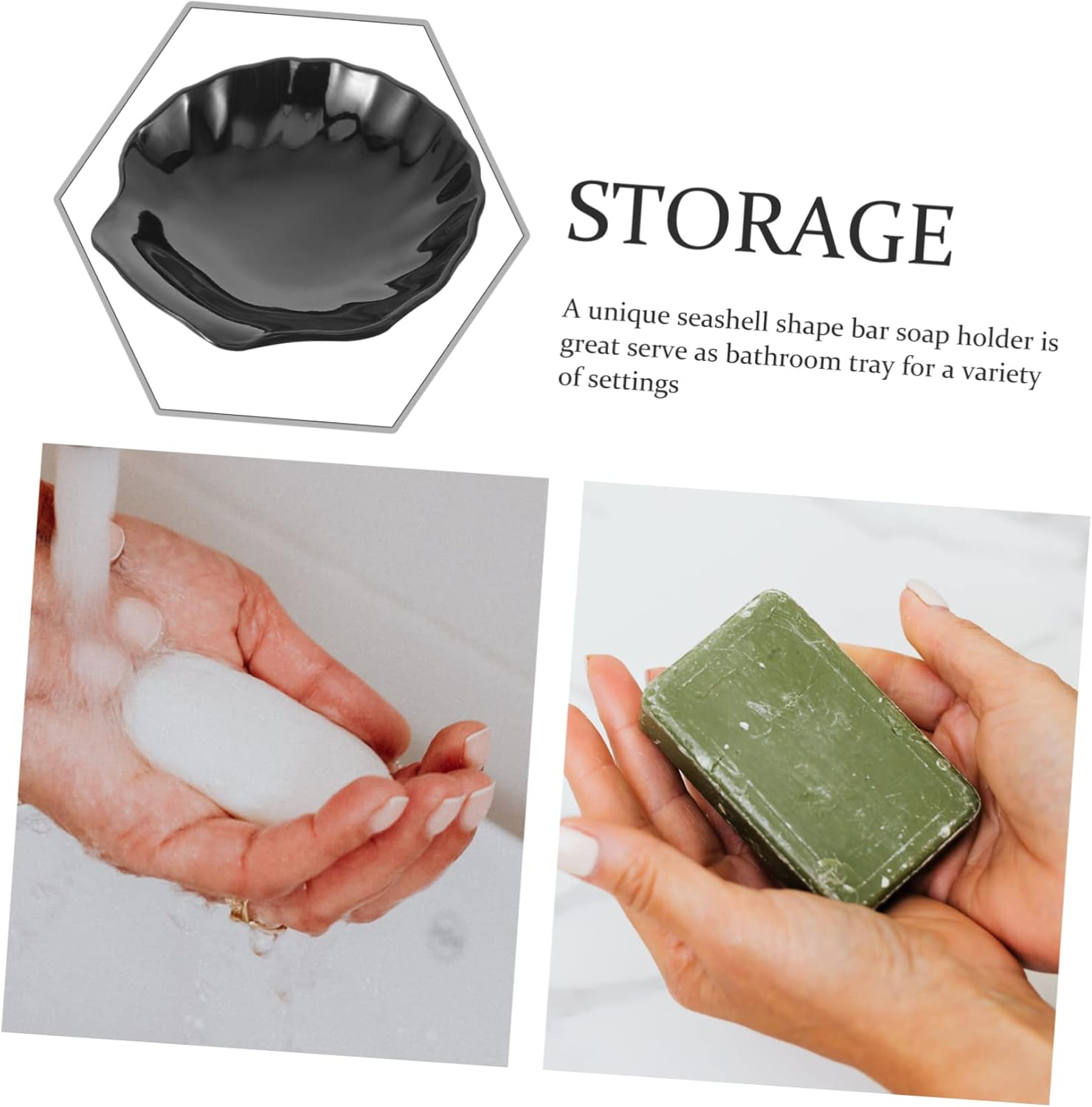 LIFKOME Sea Shell Soap Holder for Bathroom Kitchen