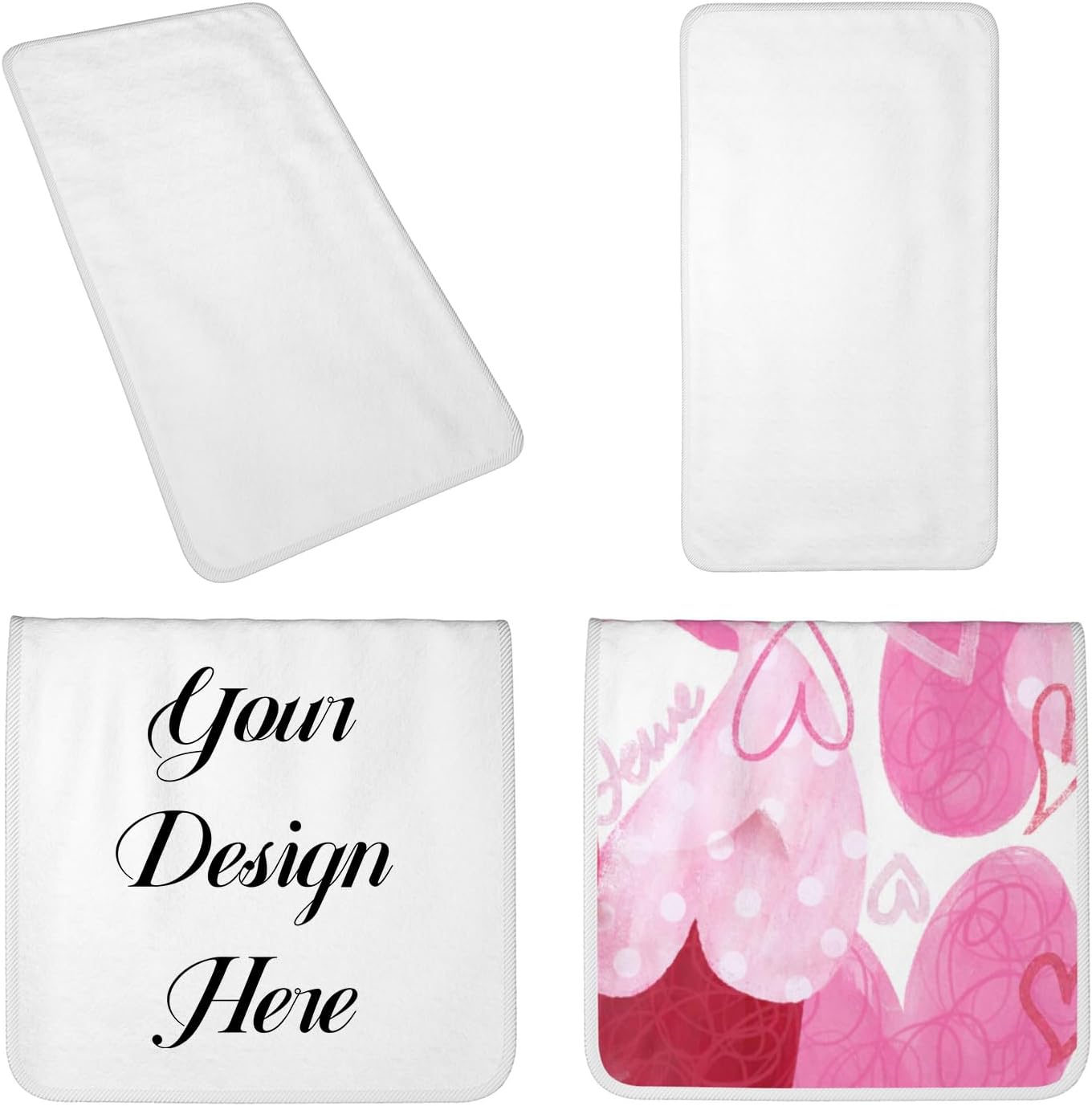 Custom Personalized Coral Velvet Bath Towels - 16 x 28