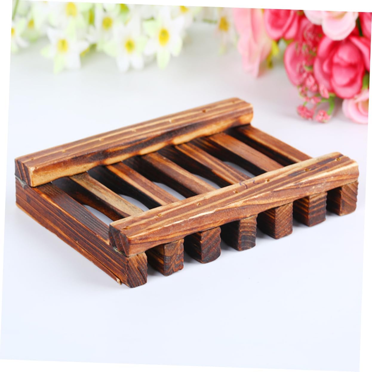 FONDOTIN Natural Carbonized Bamboo Soap Holder 1