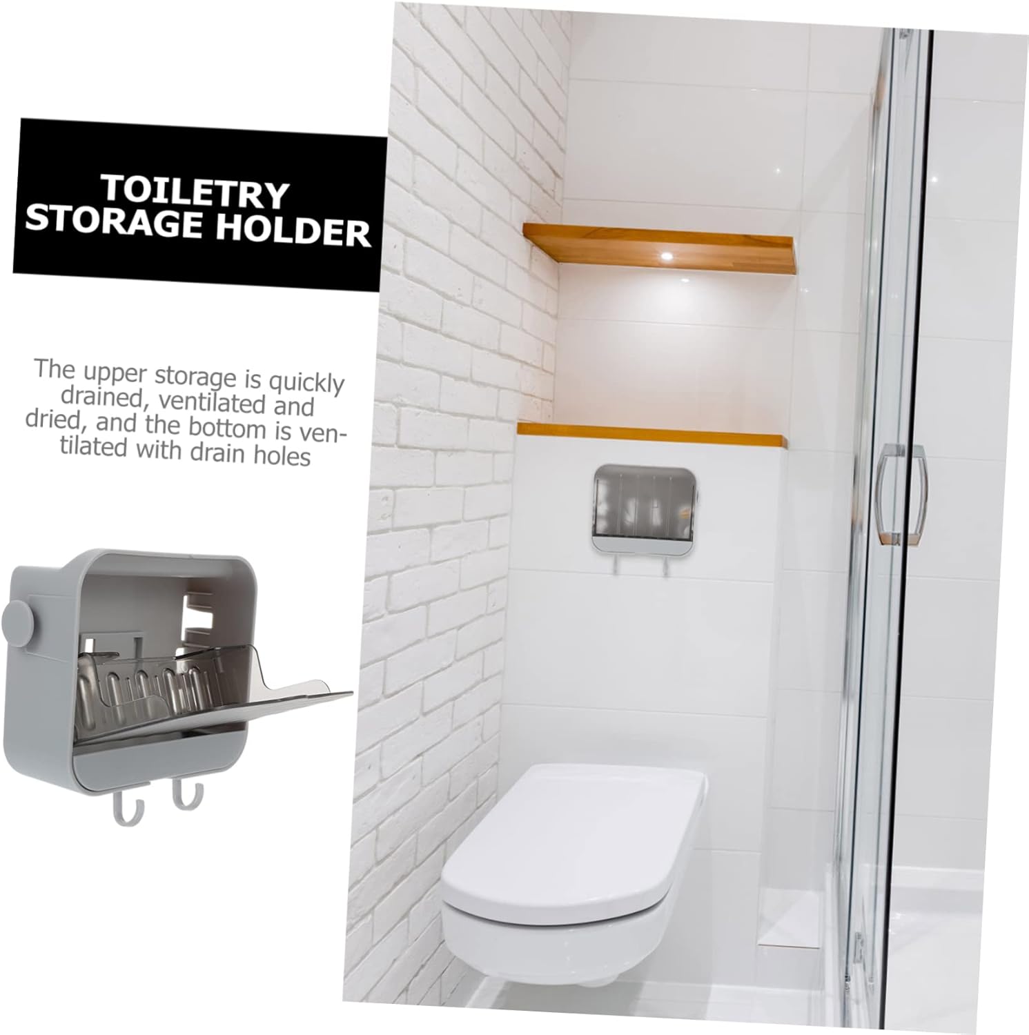 MAGICLULU Waterproof Wall-Mounted Soap Dish Holder
