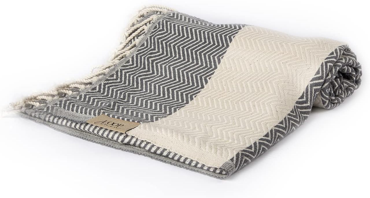 Loop Linen Cotton Beach Towel - Super Gift Multi-Purpose Large Size