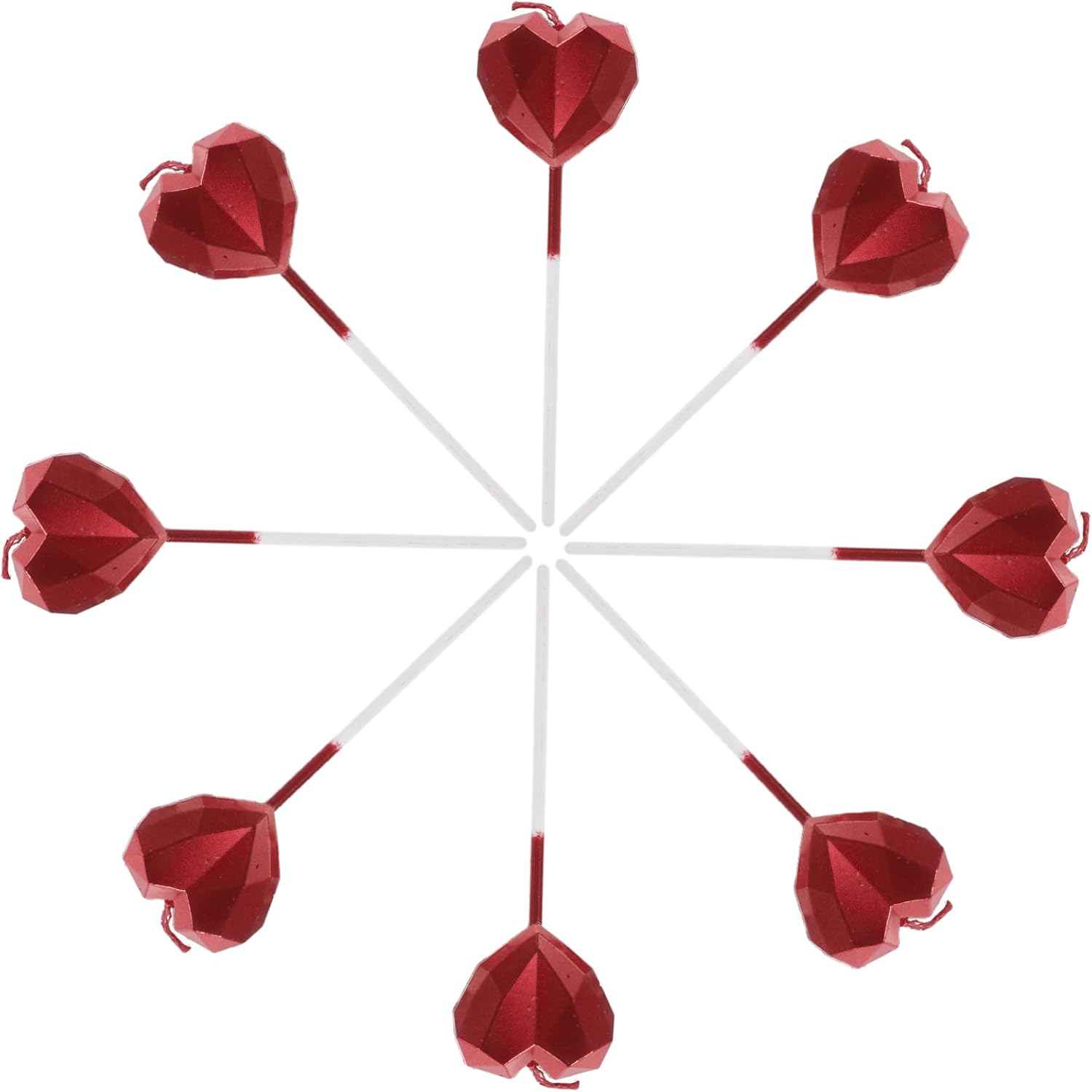 HOLIDYOYO 8pcs Heart Shaped Birthday Candles