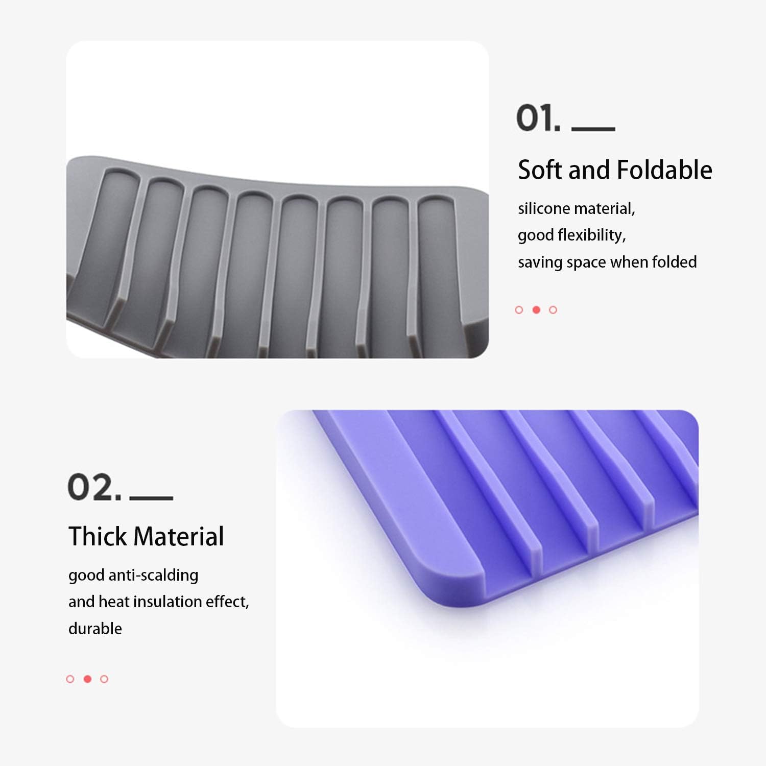 2 Pieces Automatic Drain Soap Dish Waterproof and Drop-Proof 1